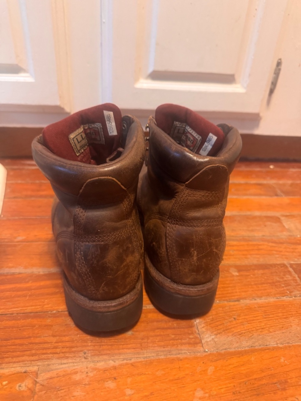 vintage L.L.Bean men's all-leather work/hiking boots size 9 likely from the late - Picture 3 of 8